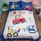 Một gia đình bốn bông trai trẻ em phim hoạt hình bông Spider-Man, Captain America Superman giường vải quilt - Bộ đồ giường bốn mảnh