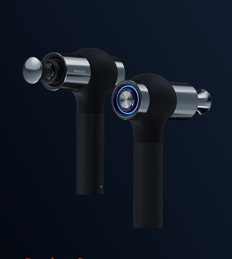 Массаж пушка 飞利浦专业级筋膜枪大力度肌肉放松按摩器高频震动电动按摩枪高端