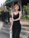 黑色内搭打底莫代尔连衣裙2025春夏季女装新款大码吊带背心长裙子