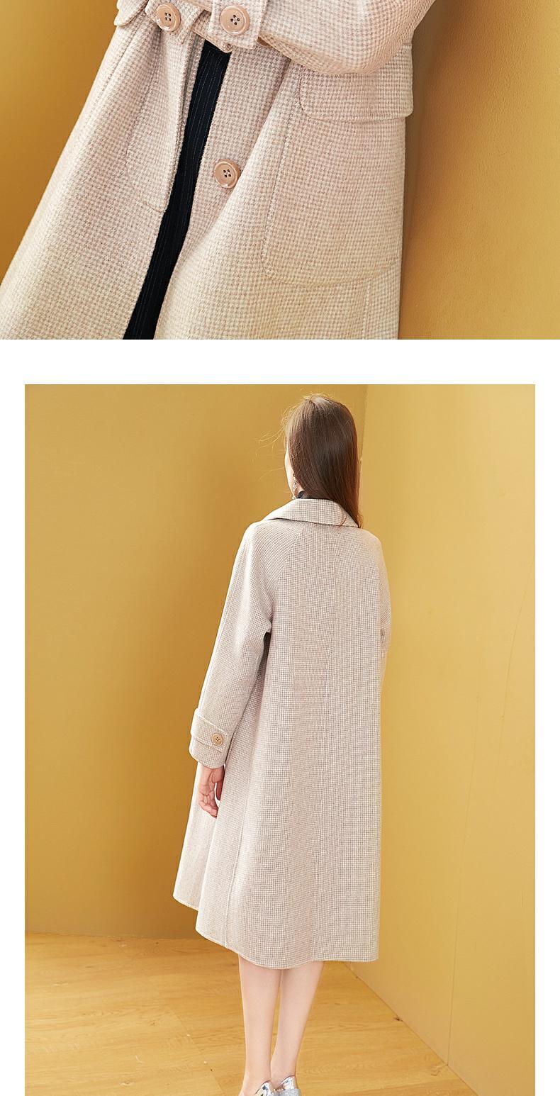 Áo khoác len Danmu nữ 2018 mùa đông mới vừa dài áo len hai mặt đơn ngực 11513 - Trung bình và dài Coat ao khoac nu