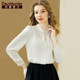 Danmunier apricot high-end new Chinese shirt women's 2024 spring new temperament versatile fashionable long-sleeved top