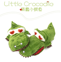 Crocodile cute Christmas gift Birthday cotton cartoon gloves female winter warm plus velvet cute gloves Female winter students