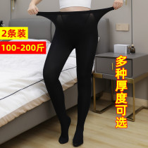 Large size pantyhose spring and autumn fattening and thickening leggings stockings womens fat mm do not drop the file anti-hook silk stockings