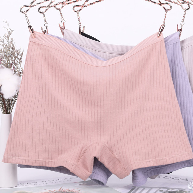 Summer 200 pounds pure cotton boxer briefs high waist anti-wear leg large size cotton boxer briefs for women mid-waist boxer shorts