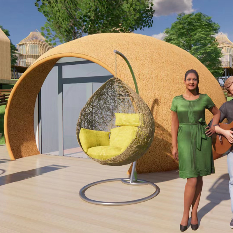 Net Red Photo Shoots Card Outdoor Vines Editorial Attractions Tourist Folk Birds Nest Chests Casual Camping Cozy Folk Lodge-Taobao