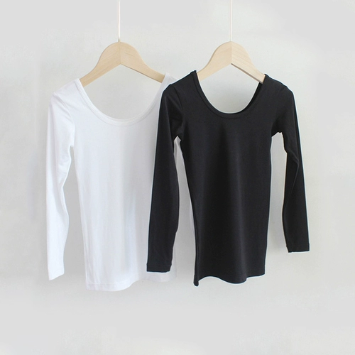 Приятное телу белое детское термобелье, футболка, высокий воротник, в обтяжку