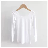 Приятное телу белое детское термобелье, футболка, высокий воротник, в обтяжку