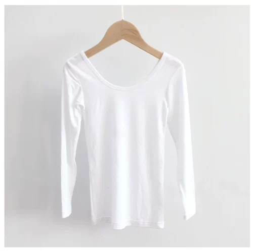 Приятное телу белое детское термобелье, футболка, высокий воротник, в обтяжку