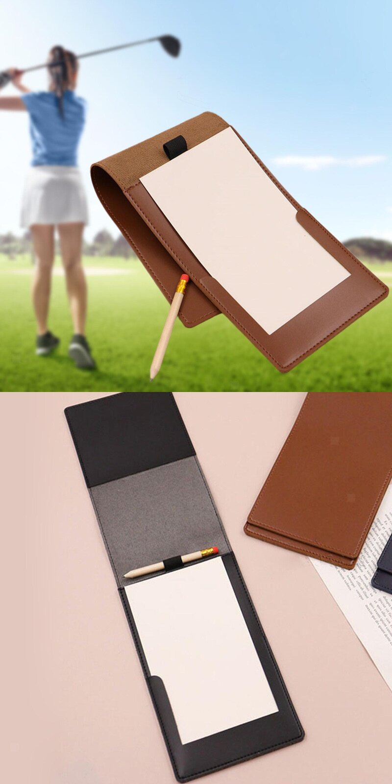Оборудование для гольфа pu皮高尔夫积分本 球类教练记录本 golf户外运动计分板运动装备 Okoutdoor