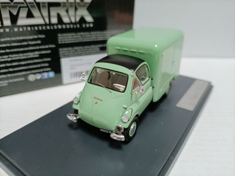Matrix 1 43 Isetta Box Truck Model Isetta Autocarro Furgon Green