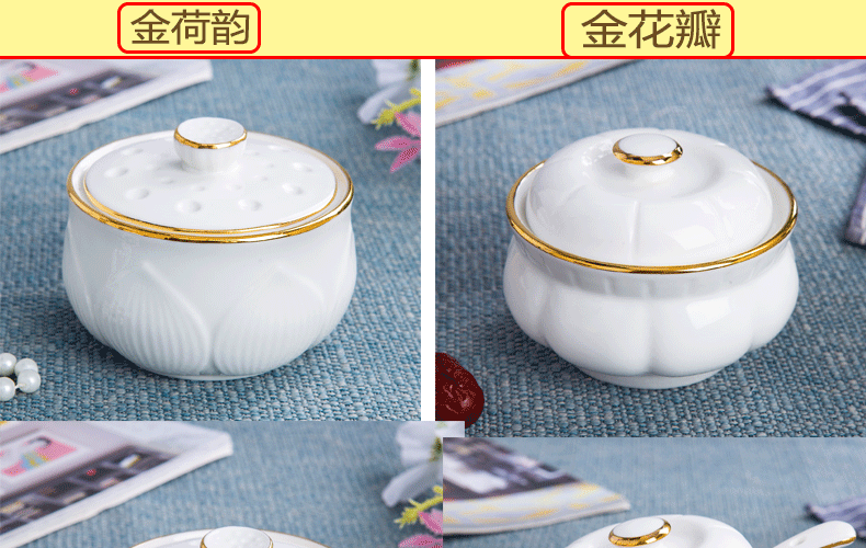 Hong Kong style ceramic stew stew meat pie bird 's nest sweet soup bowl waterproof paint sideband cover ceramic pot stew