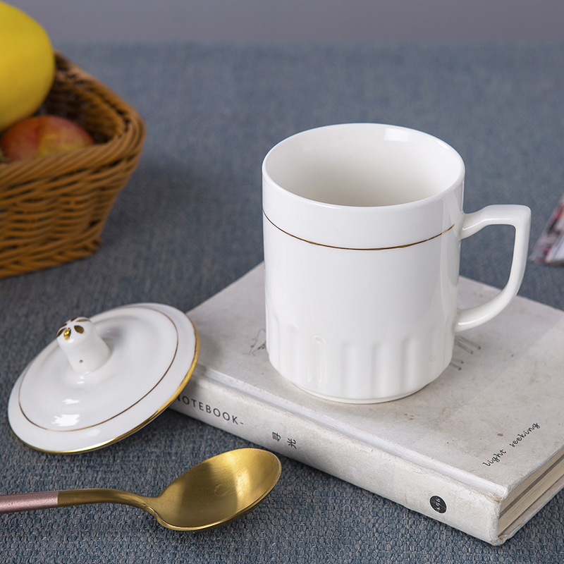 Ceramic up phnom penh office cup home jingdezhen porcelain cup with cover glass cup tea custom in the meeting room