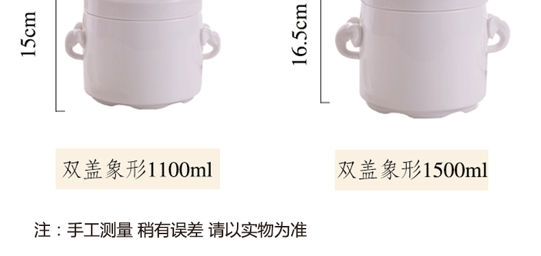 Jingdezhen porcelain cup water stew stew ceramic pictographic pure white paint double size in clay pot soup pot soup bowl bird 's nest