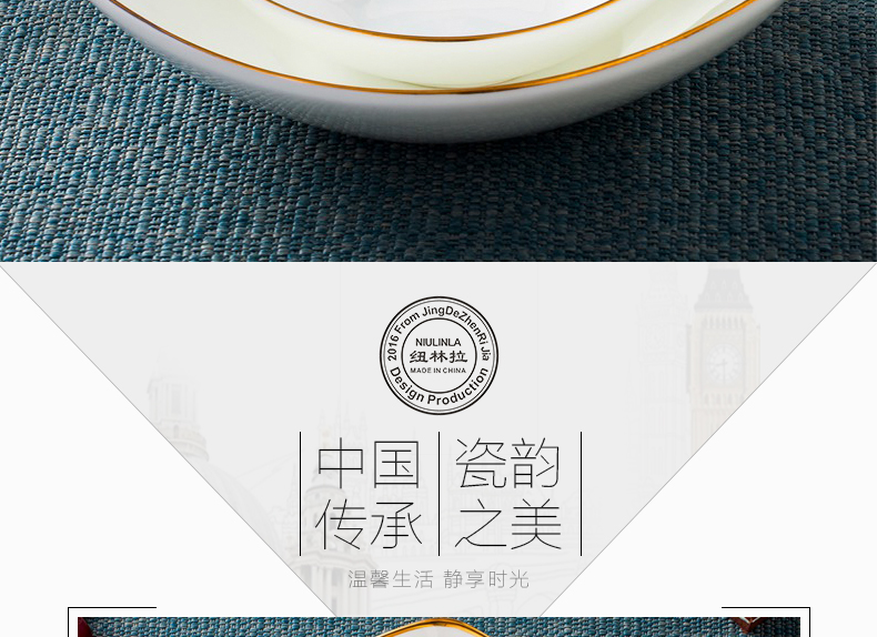 New Lin pull paint edge ipads porcelain white triangle serie rainbow such as bowl bowl three bowls of rice bowl pull a salad bowl size