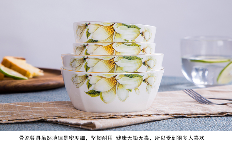 Up Phnom penh ceramic bowl dish bowl of soup bowl rainbow such as bowl bowl of jingdezhen ceramics creative use ltd. to use spoon scattered plates