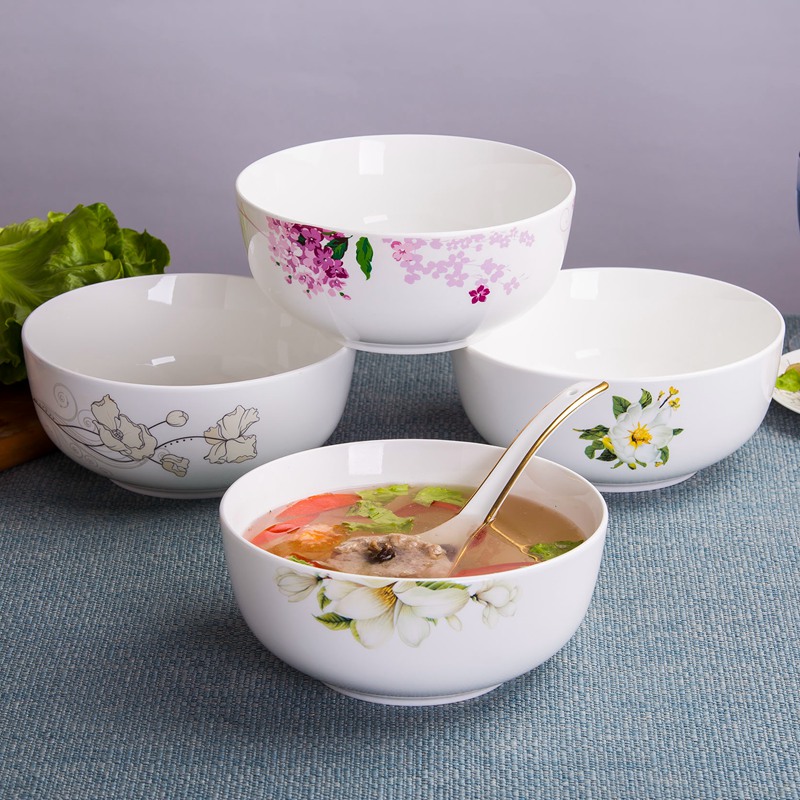 Com.lowagie.text.paragraph 7 inches big rainbow such as bowl round bowl ipads porcelain bowl is grim Korean salad bowl 9 inches with cover large bowl of soup bowl porcelain