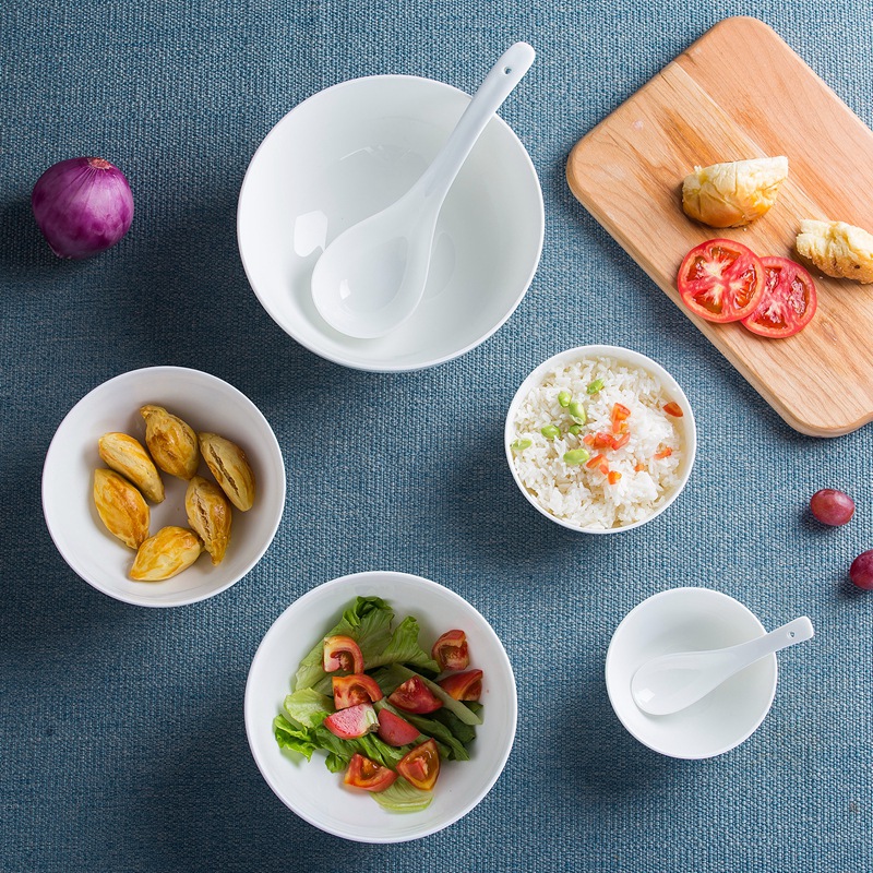 Pure white rice bowl 4 to 8 inches the bowl of soup bowl bowl of ipads China best Australia rainbow such use tableware ceramics rice bowls