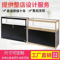 Chengxin glass display cabinet Jewelry counter Boutique display cabinet Mobile phone jewelry transparent glass counter Tobacco and wine cabinet