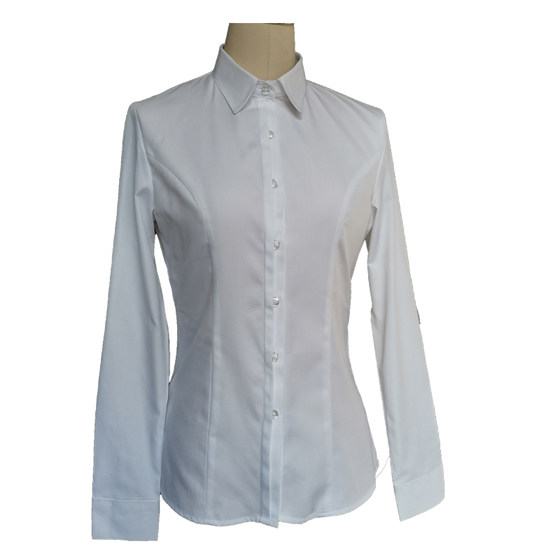 2023新款一汽奥迪进口灰色女衬衫4S店工作服女士白色衬衣长袖修身