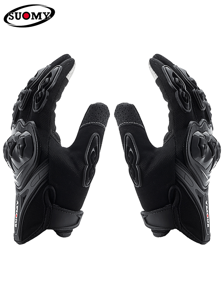 Motorcycle gloves Electric car full finger gloves Men's touch screen four seasons riding motorcycle knight fall-proof off-road gloves summer