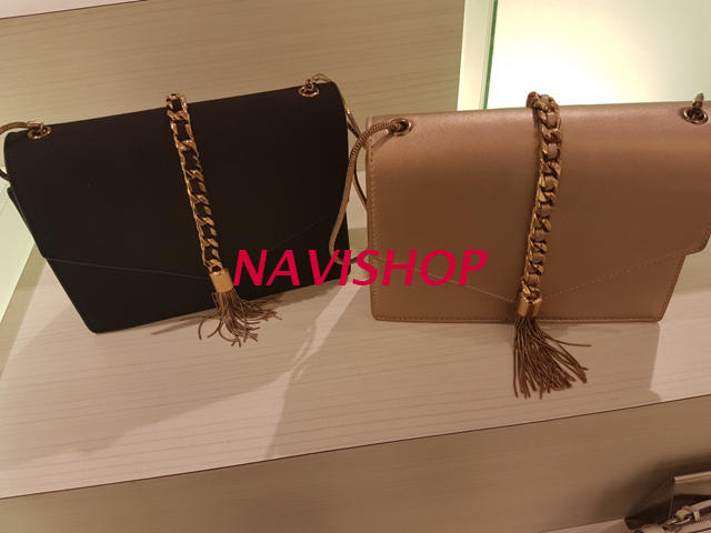 Charles&Keith Metal Tassel Chain Square Bag Suede Ck2-20680339 Charles&Keith Metal Tassel Chain Square Bag Suede Ck2-20680339