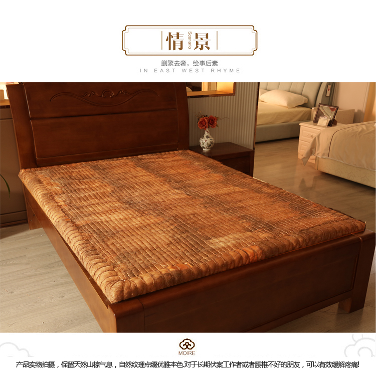 Không thấm keo nâu nệm 1,8 m tay cọ ẩm tự nhiên có thể được tùy chỉnh Trẻ em gấp cứng mỏng Zongdian - Nệm drap nệm