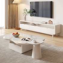 Cream Fengyunduo coffee table living room household small apartment modern simple special-shaped storage slate coffee table TV cabinet