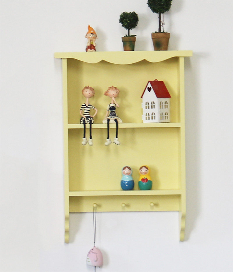 Girl's heart wall hanging rack combination children's room wall