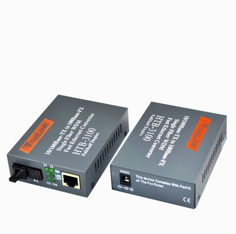 New one light and one electricity single-mode single-fiber 100M fiber transceiver photoelectric converter a pair of 25km transceivers