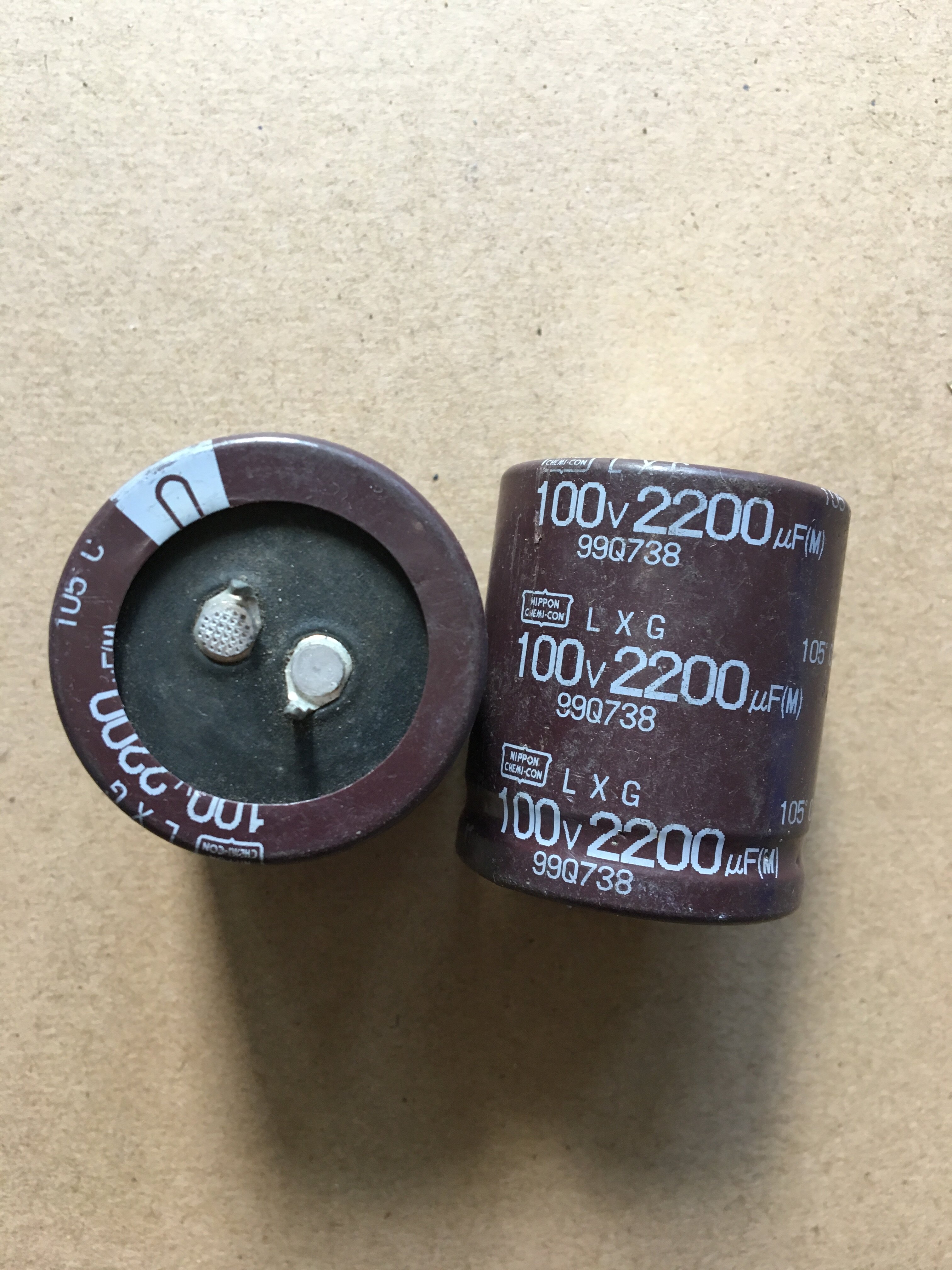 Original disassembly machine Black King Kong LXG series 100V2200UF35*35 power amplifier audio filter electrolytic capacitor