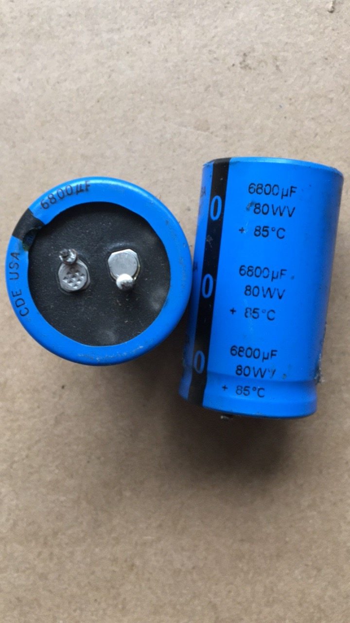 Original disassembly US CDE80V6800UF 30*50 audio filter fever electrolytic capacitor