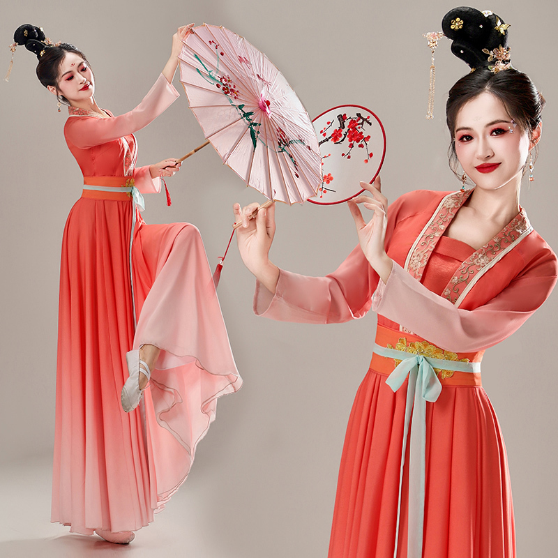 Han and Tang Dynasty Classical Dance Costumes for Women, Elegant Tokyo Dream Record Hanfu, Qing Dynasty Cloud and Moon Fairy-Like Ancient Style Dance Costumes