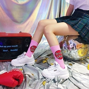 Tide thương hiệu Nhật Bản phiên bản Hàn Quốc INS đường phố hip hop phong cách thể thao chữ cái vớ cotton ống vớ nam và nữ vớ trượt ván