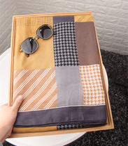 South Korea East Gate Scarf Womens Autumn and Winter Chiroe Color Block Splice Fashion Long Joker Shawl