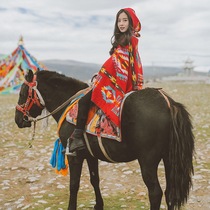 Tibet Qinghai Lake tourist shawl scarf Nepal Lijiang ethnic wind cloak desert photo autumn and winter womens cloak
