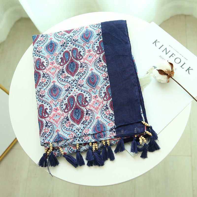 Small frescoed Tibetan Youth Department Ethnic Wind Flow Su Bo Scarf Women Seaside Tourist Photo Beach Towels Summer Sun Protection Shawl