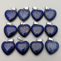 European and American fashion 15mm Green Gold small heart Energy love pendant couples love stone necklace pendant