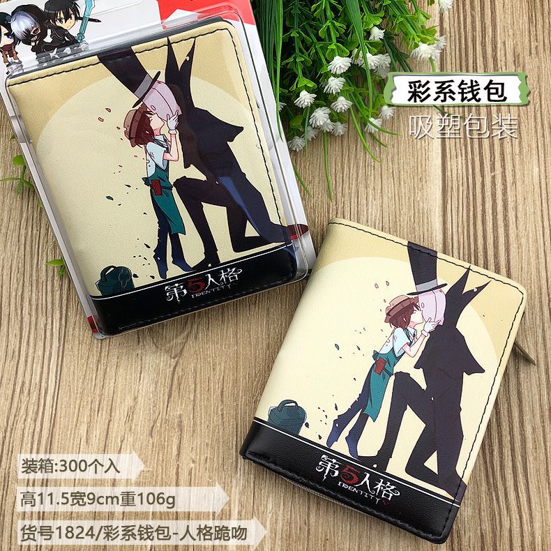 Cartoon Week Side Product Color Tie Wallet-Fifth Personality Harp Short Wallet PU Children Student Wallet Personality Super