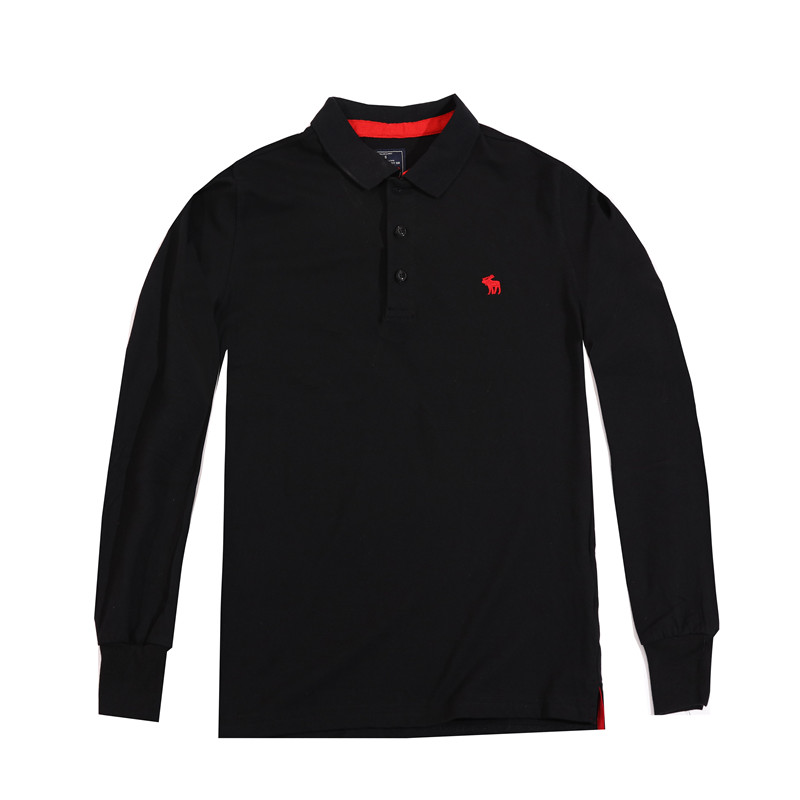 Mùa thu 2018 AF nam áo thun dài tay nam đứng cổ áo cotton mùa thu đáy áo xu hướng thời trang áo sơ mi POLO áo phông nam có cổ