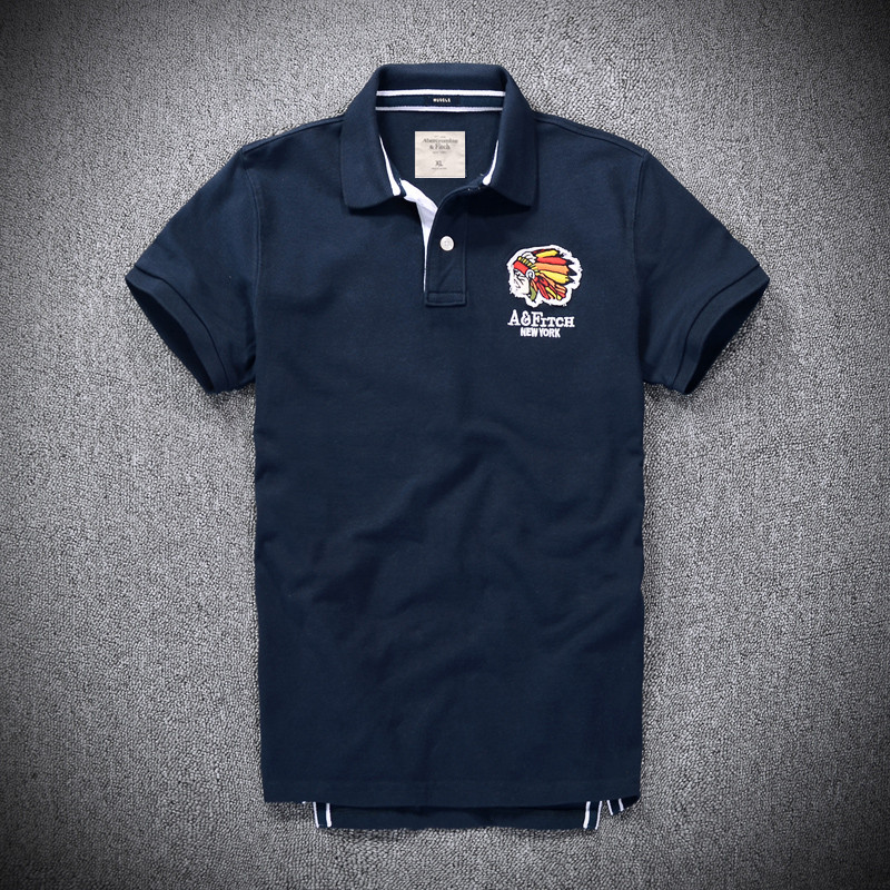 Mùa hè mới af nam áo thun ngắn tay ve áo Áo sơ mi POLO Paul size lớn màu rắn quần áo giản dị active shirt