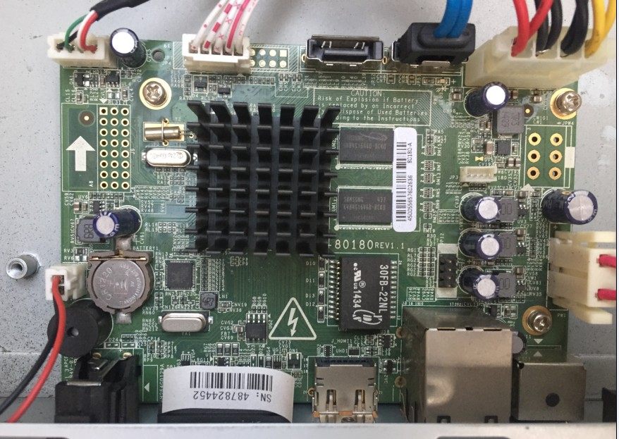 Disassemble Hikvision 8 16-channel DS-7808 7816N-E2 network hard disk video recorder motherboard DS-80180