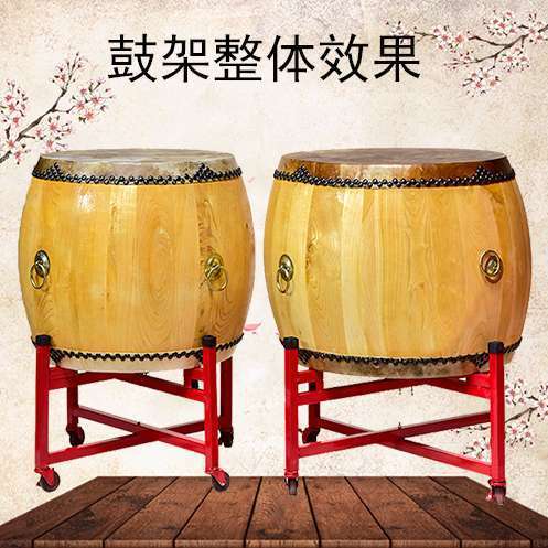 Chunmu White Stubble Battle Drum Cowskin Drum Adult Drum Log Original Color Drum National Drum Hall Drum Taoist Drum Temple Drum