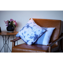 Blue Sequel White Family Ancient Fazal Dyeing Sky Holding Pillow Cover Pure Natural Plant Dyeing Customizable