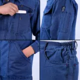 Летний джинсовый тонкий комбинезон с молнией, хлопковый дышащий лонгслив, защита от ожогов