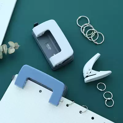 Deli single hole punch machine Mini manual round hole stationery binding A4 paper diy multi-function loose-leaf punch
