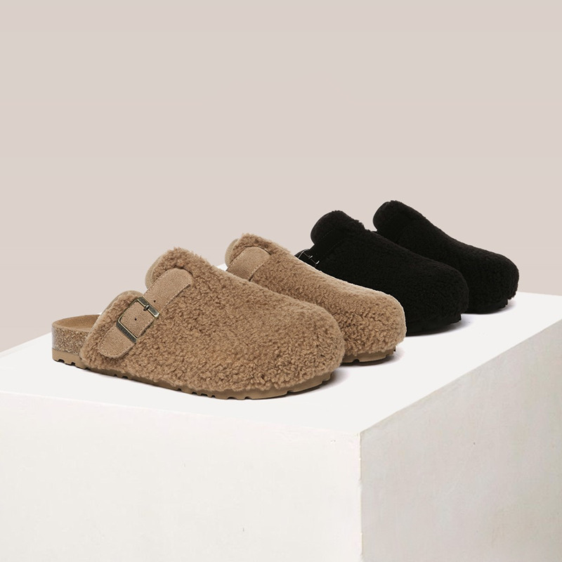 Australia's Everau New Autumn and Winter Teddy Bear Half-Toe Slippers, Home Shoes, Comfortable and Fashionable Ea2057