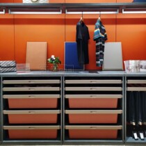 Switzerland imported BASISTEM bath cloakroom walnut bath trouser rack wardrobe storage box leather clothing basket