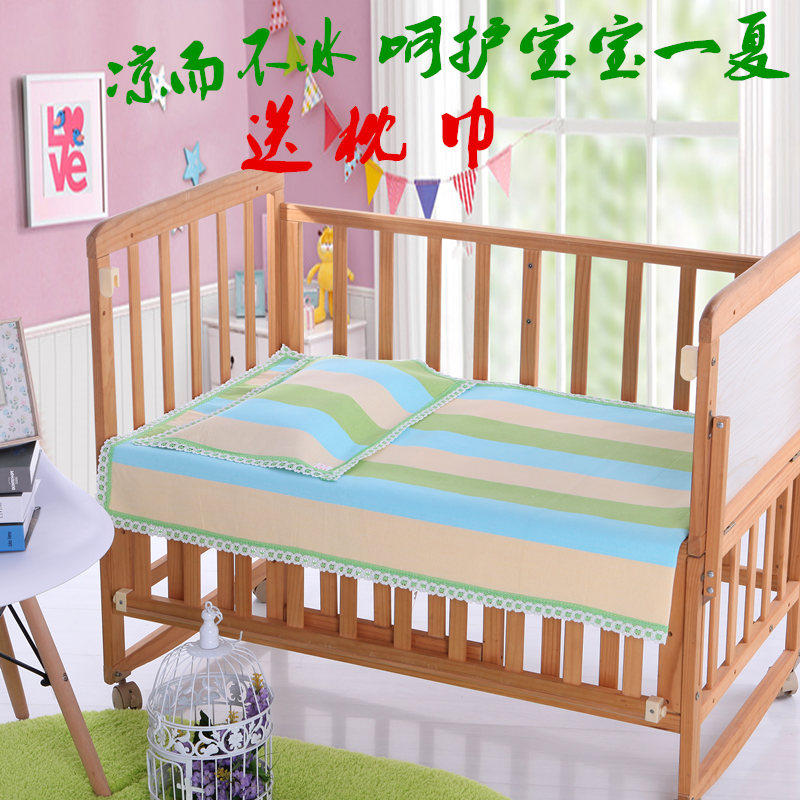 Kindergarten mat Summer children 1 2 meters small bed Infant children cotton rough cloth bed sheet soft foldable