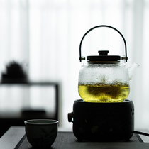 Bamboo glass teapot wooden handle beam cup teapot cooking teacup teacup electric ceramic oven afternoon tea kettle