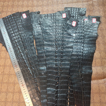 Crocodile Water Dye Black Color Back Tail Leather Material Bamboo Knuckle Strap Wallet Card Bag Key Bag Mobile Phone Shell Leather Material